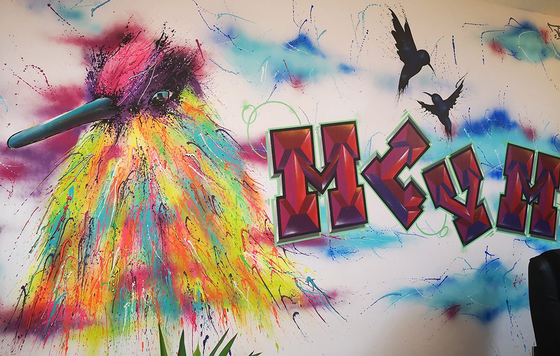 graffiti coloré à la MLVM